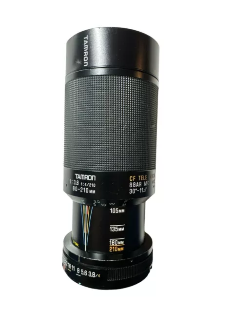 🔥 Tamron 80-210mm f/3.8 f/4-210 CF TELE MACRO BBAR MC 58mm Adaptall 2 AE Lens