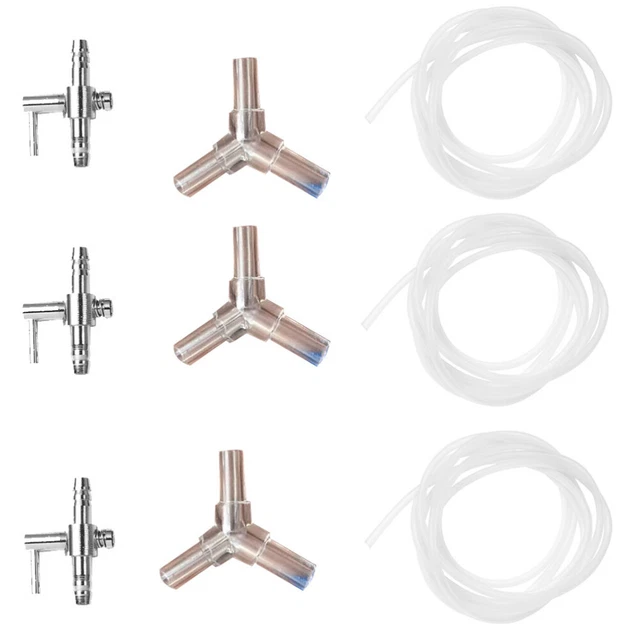 9 pz Valvola Leva Pompa Accessori Serbatoio Pesci Acciaio Inox