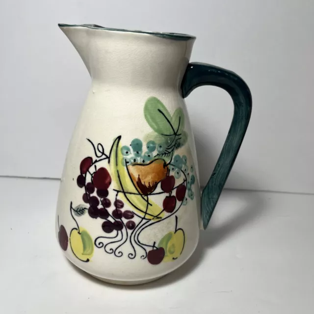 Vintage Nasco Del Coronado Pottery  Fruit Pitcher Vase MCM 1950s