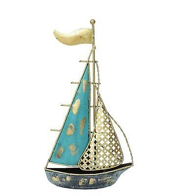 Multicolor Iron Turkish Boat Ship Model Figurine Showpiece Home Decor 9 x 16''