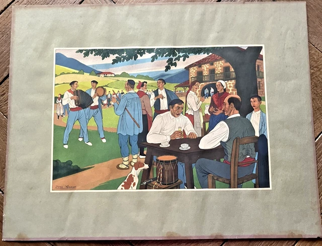 LITHOGRAPHIE LA FETE Dans La Cour Karen Tual N° 9/200 EUR 90,00