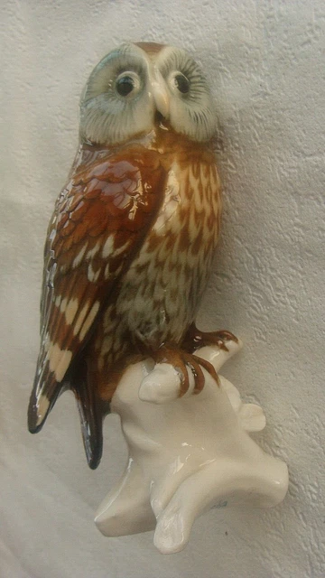 Ancienne Chouette Ou Hibou En Porcelaine De Saxe Karl Ens