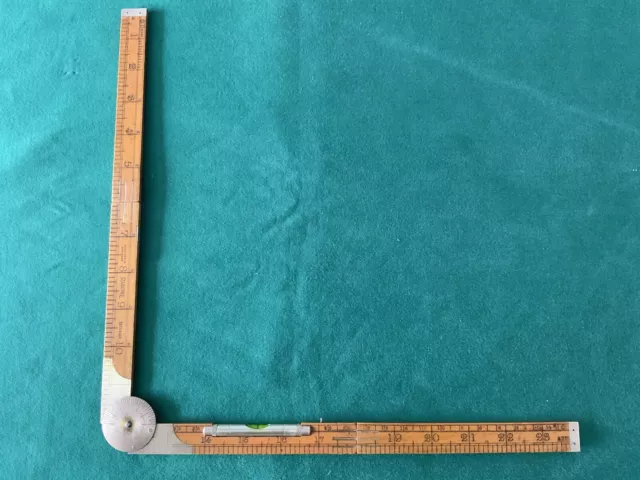Vintage RABONE Made In England No 1190 folding rule / spirit level / protractor Vintage RABONE Made In England No 1190 folding rule / spirit level / protractor