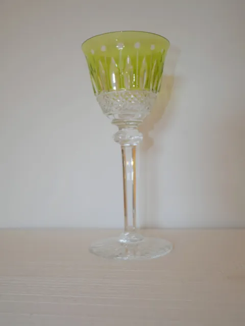 1 verre à vin du Rhin  modèle tommy Cristal Saint ST Louis 20 cm Roemer Jaune