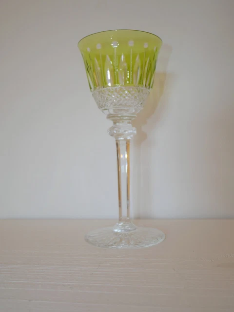 1 verre à vin du Rhin  modèle tommy Cristal Saint ST Louis 20 cm Roemer Jaune