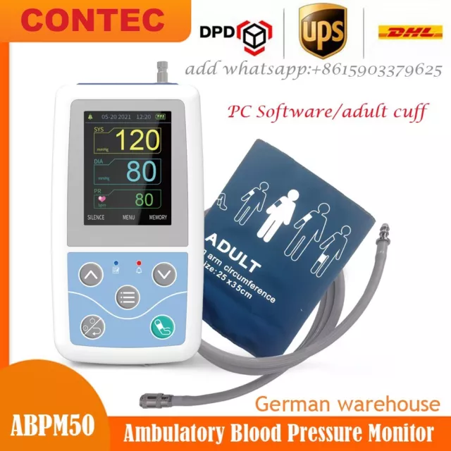 Arm Ambulatory Blutdruck Monitor 24 Stunden NIBP Holter PC -Software ABPM50