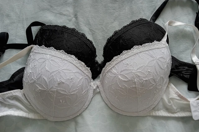 TESCO F&F LADIES Pair Of 34D Underwired Padded Push-up Bras £4.50 -  PicClick UK