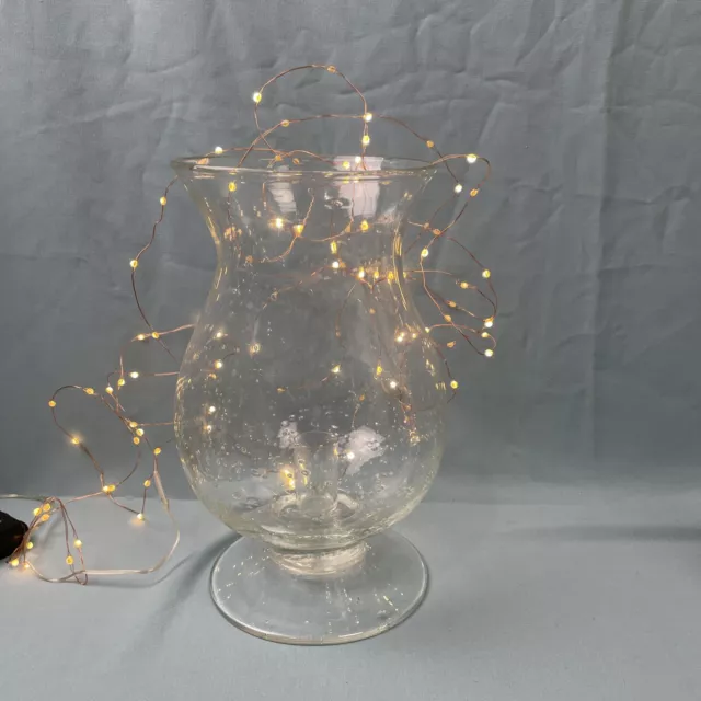 Large Hurricane Style Bubble Glass Candle Holder