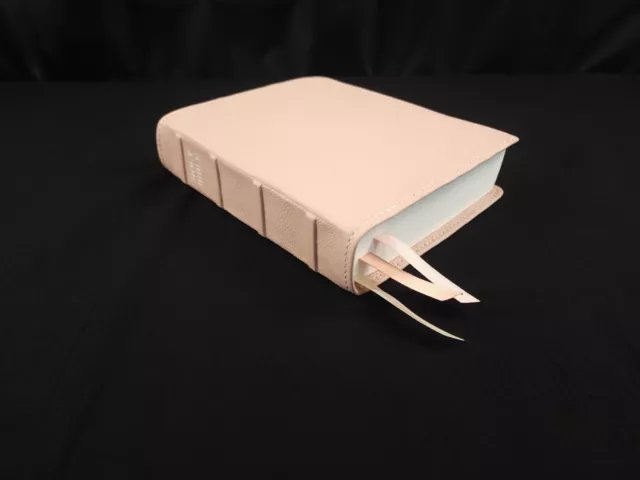 Premium Leather Bible - Beautiful Word Bible in Pink Cowhide w/ Ivory Stitching Premium Leather Bible - Beautiful Word Bible in Pink Cowhide w/ Ivory Stitching
