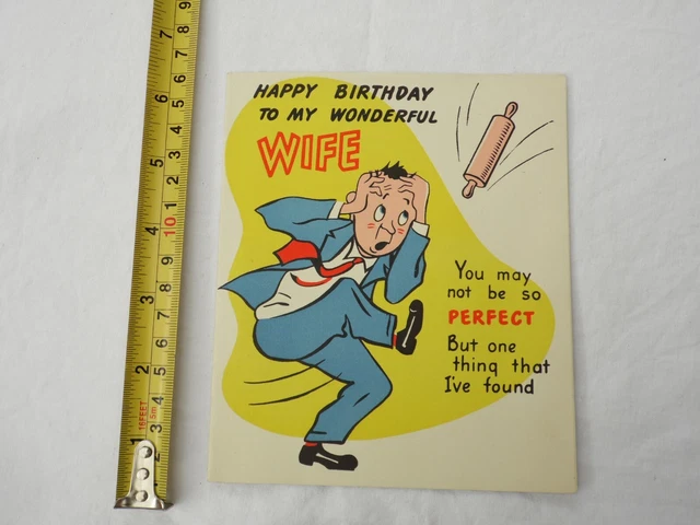 USED vintage 1950s/1960s BIRTHDAY BARKER CARDS HUMOUR greeting card scrapbook