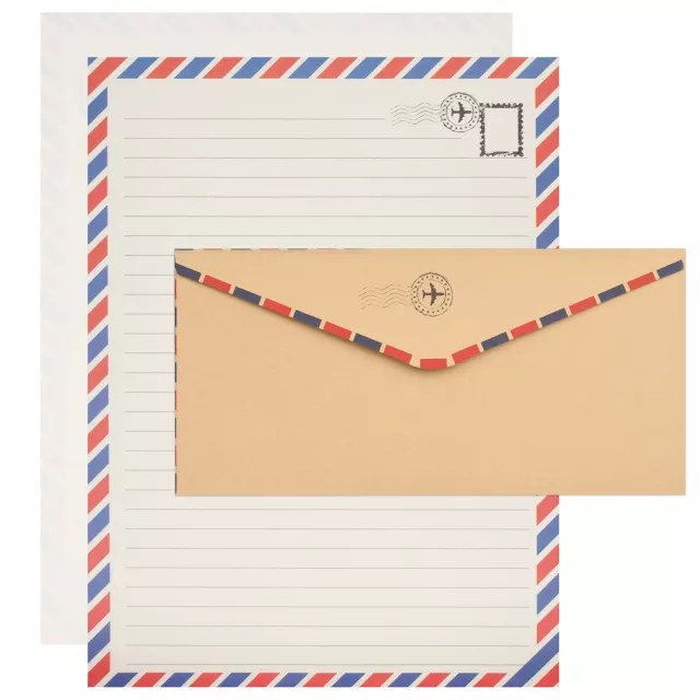 Belle Vous Briefpapier mit Umschlag (96er Set) - 48 Antik Papier Blätter im