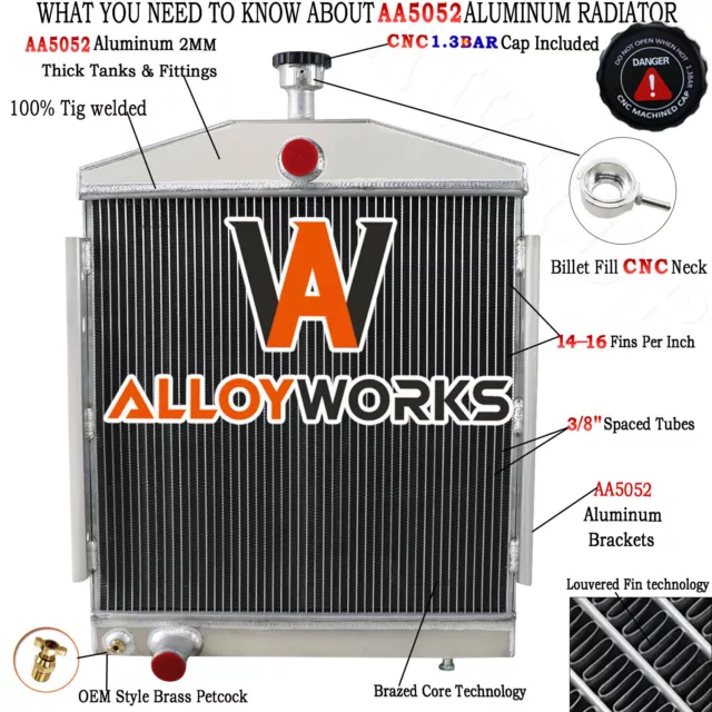 2 Row Radiator for Lincoln Welder G3432 BW528 H19491 G1087 G10877198 24974