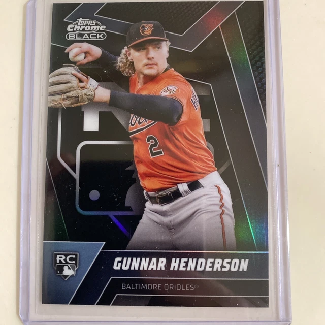 GUNNAR HENDERSON 2023 Topps Chrome Black Image Variation SSP Orioles 44