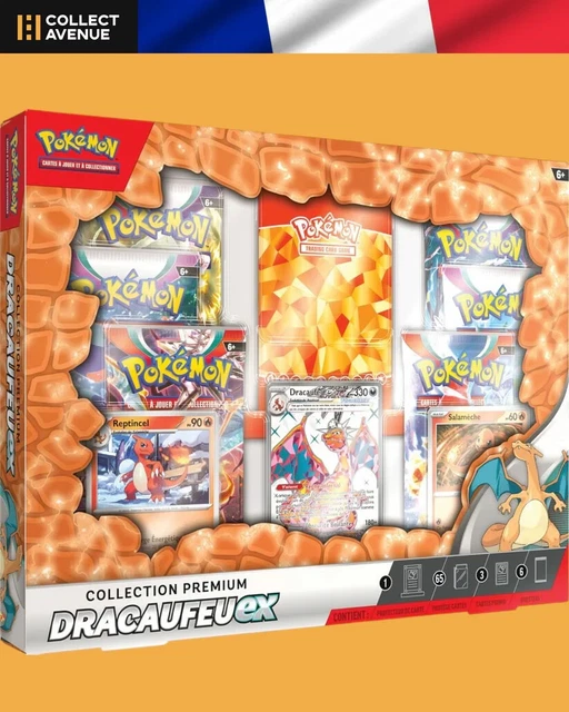 Coffret Dracaufeu Super Premium Gift - Figurine + 10 Boosters