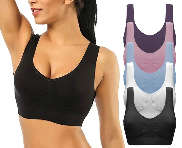 Damen Fitness BRA BH Bustier Top Sport kein Push Up BH Unterwäsche Bandeau Body