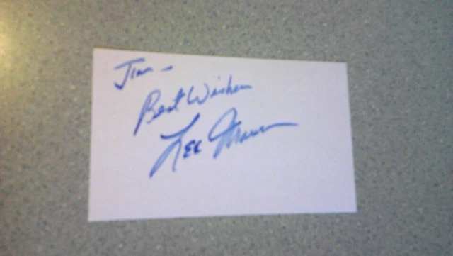 LEE MARVIN SIGNED 3x5 INDEX CARD AUTOGRAPH