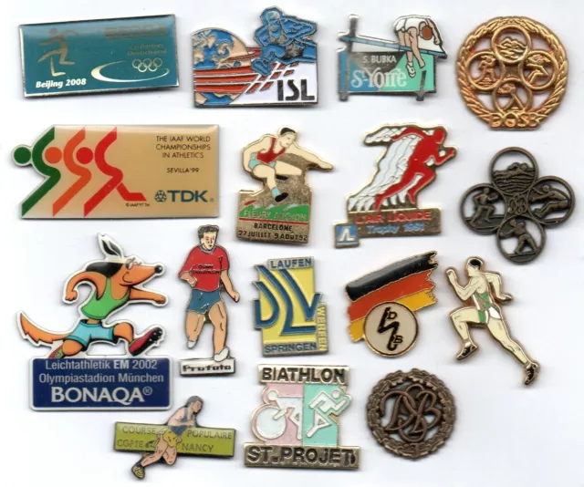 ⏱Pin-Lot 16 Sport Pins DSB DLV Leichtathletik IAAF Sevilla Laufen Hürdenlauf🏃‍