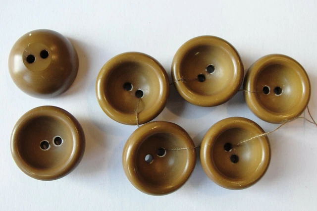 Ancien Bouton Vert Creux, Mercerie Vintage, Lot De 1 à 10 Pièces