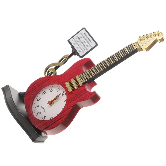Music Note Clock Guitar Alarm Clock Desktop Decor Wall Clock Decorative Decorate