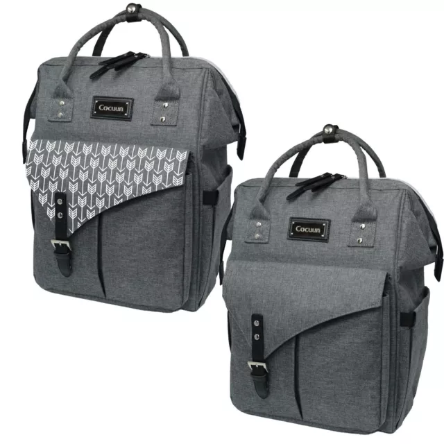 Baby Changing Bag Backpack & Mat Maternity Grey Diaper Nappy Bag Cocuun