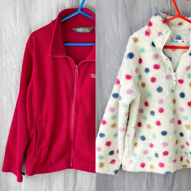 REGATA VESTITI RAGAZZA 7-8 ANNI, M&CO manica lunga pile con cerniera G12