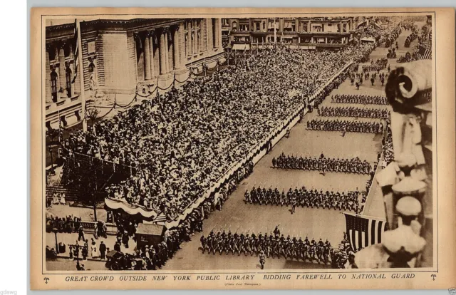 1917 Rotogravure Picture WWI National Guard Parade NY  Carrel - Dakin Method