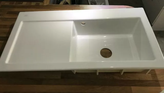 Franke Mythos Mtk 611 White Ceramic Sink Lhd - Brand New - Lowest Uk Price