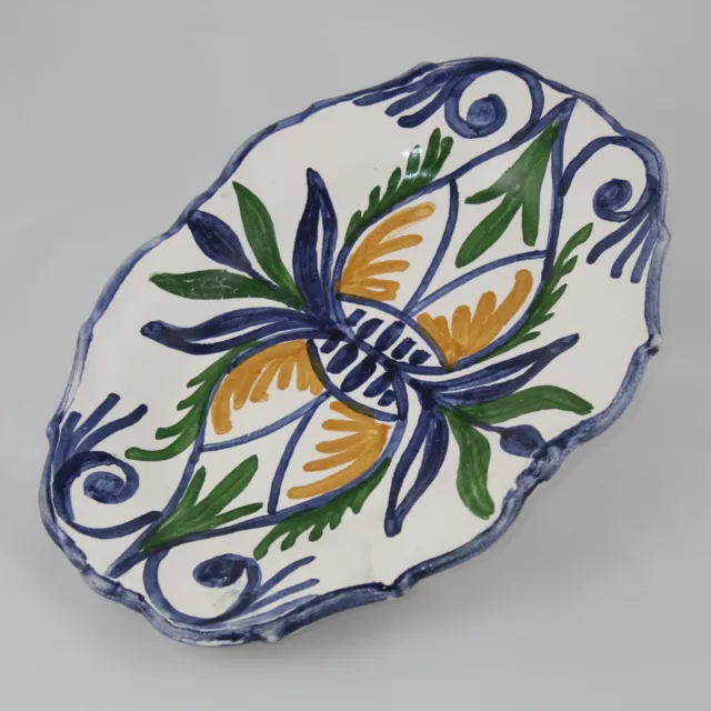 BANDEJA  Ceramica Pintada a mano por PABLO SANGUINO Toledo España.   Años 70