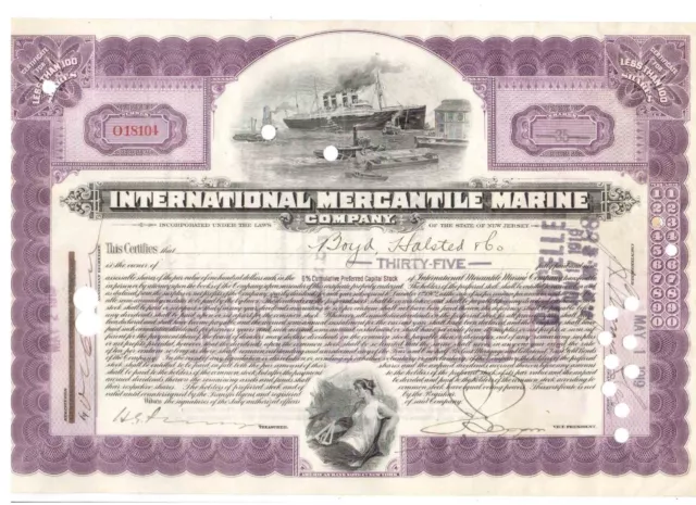 IMM International Mercantil Marine 1919 Titanic White Star Line