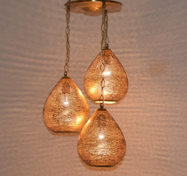 Moroccan 3 in 1 Hanging Pendant Lamps Lighting, ceiling light Chandelier