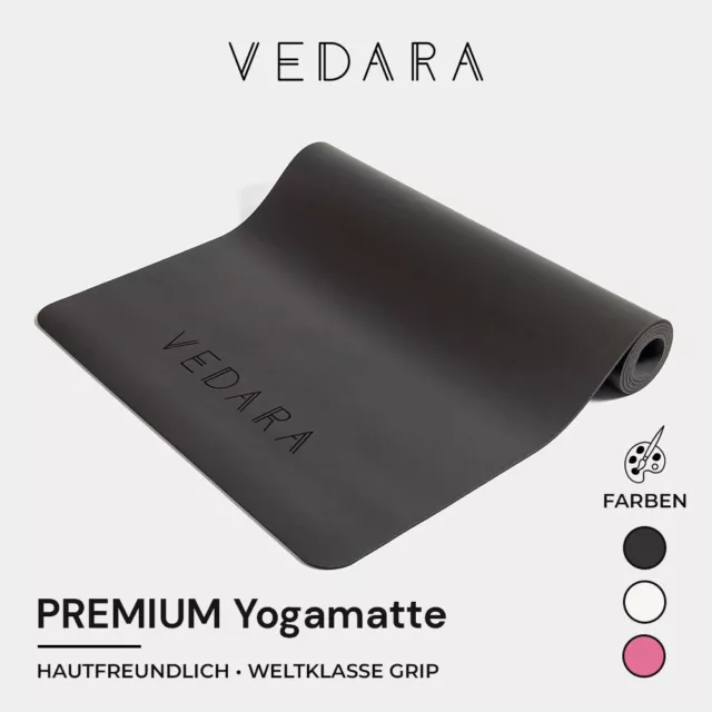 Vedara™ Yogamatte Pilates Gymnastik Fitness Studio Mat – MEGA Rutschfest