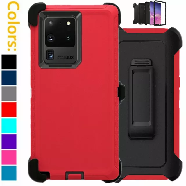 For Samsung Galaxy S20 5G Defender Shockproof Case Cover w/ Clip fits Otterbox