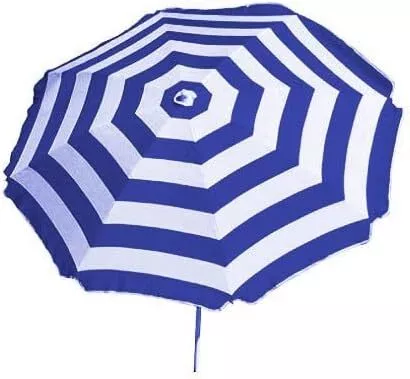Shelta Australia 180 cm Beach Umbrella Noosa, Blue and white striped 2