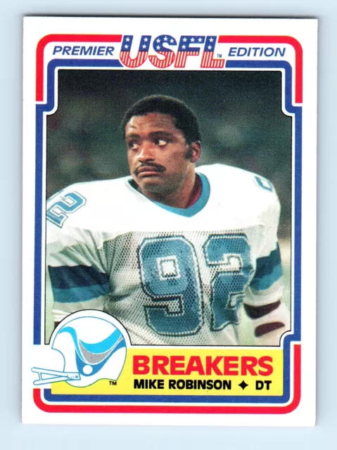 1984 Topps USFL #79 Mike Robinson New Orleans Breakers