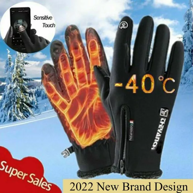 Winter Gloves Waterproof Thermal Touch Screen Thermal Windproof Warm AU