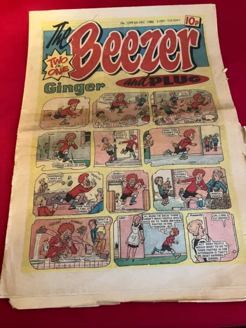 Vintage UK Comic - BEEZER - 6th December 1980