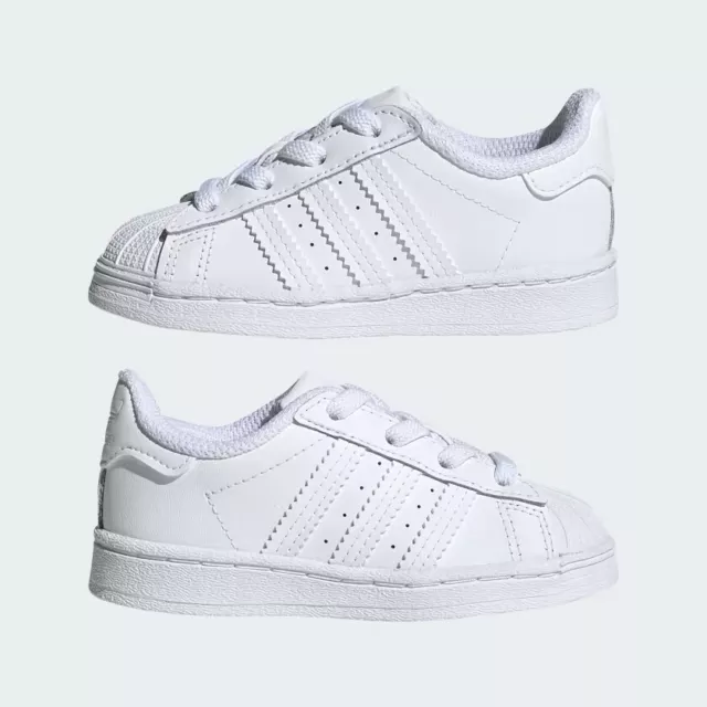 adidas Originals Unisex-Child Superstar Legacy Sneaker Elastic, White -9 Toddler