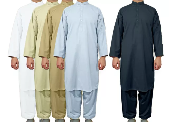 Premium AFGHAN Men 2 PIECE Set Dress Salwar Kameez Afghani Pakistan India Thobes