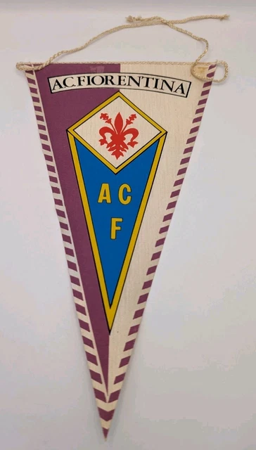 Fanion Vintage Fiorentina Calcio Années 90 – Pennant Supporter Italie – Multicolore