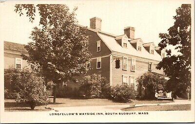 Postcard~RPPC~South Sudbury Massachusetts~Longfellow's Wayside Inn~AZO Stampbox