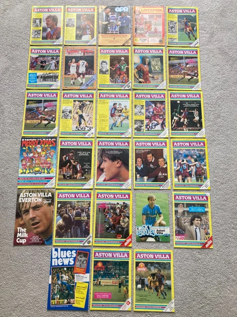 28 X ASTON Villa Programmes (198384) £7.50 PicClick UK