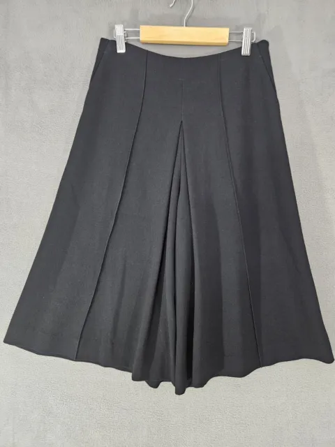 Diane Von Furstenberg Culotte Crop Pants Womens 0 Wide Leg Black Skirt Look