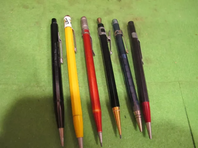 LOT Of 6 Vintage Mechanical Pencils Humble Oil & Refining Co