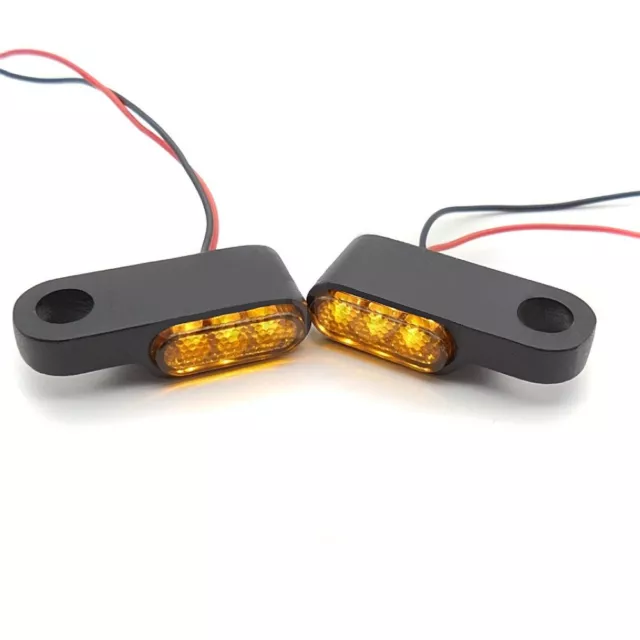 2x LED indicators handlebar Universal XS tinted for hand controls, E-certificate