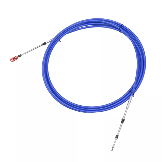 Cable de Control de Acelerador y Cambio de 24 Pies para Barco con Horquilla Azul