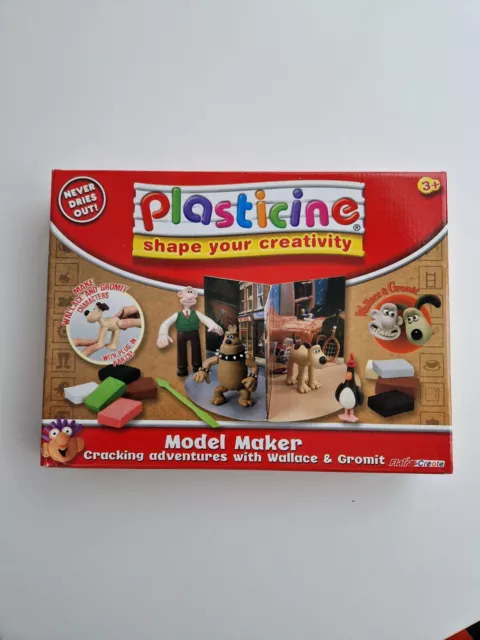 Juego de actividades de modelado de plastilina Wallace and Gromit muy raro - nuevo y en caja