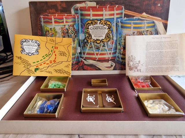RARE VINTAGE WADDINGTONS 1971 CAMPAIGN Board Game (Napoleonic War ...