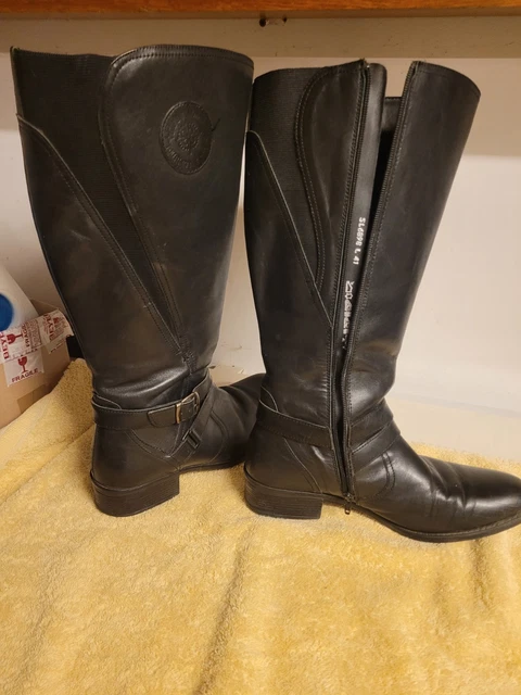 Bottes En Cuir Orchard - Pointure 41, Noir, Fermeture éclair, Mollet Large, Occasion Mais En Bon état, Style Confort Et Pratique