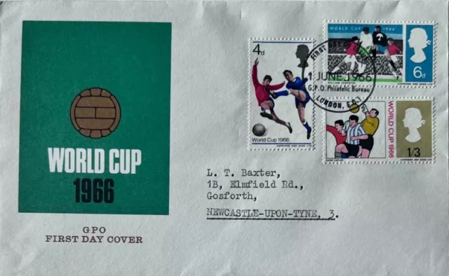 World Cup 1966 Gpo First Day Cover London Postmark