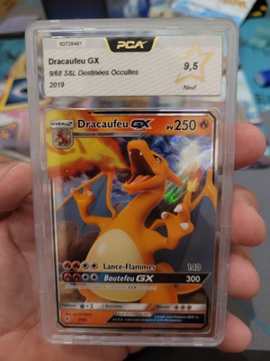 Dracaufeu GX PCA 9.5 9/68 Carte Pokemon Destinées Occultes Pokébox ETB Coffret